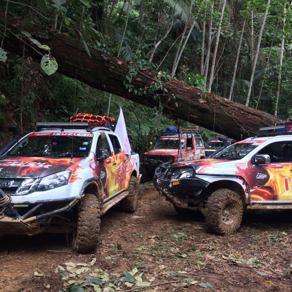 The Isuzu mu-X (right) performed flawlessly inspite of the arduos condit...