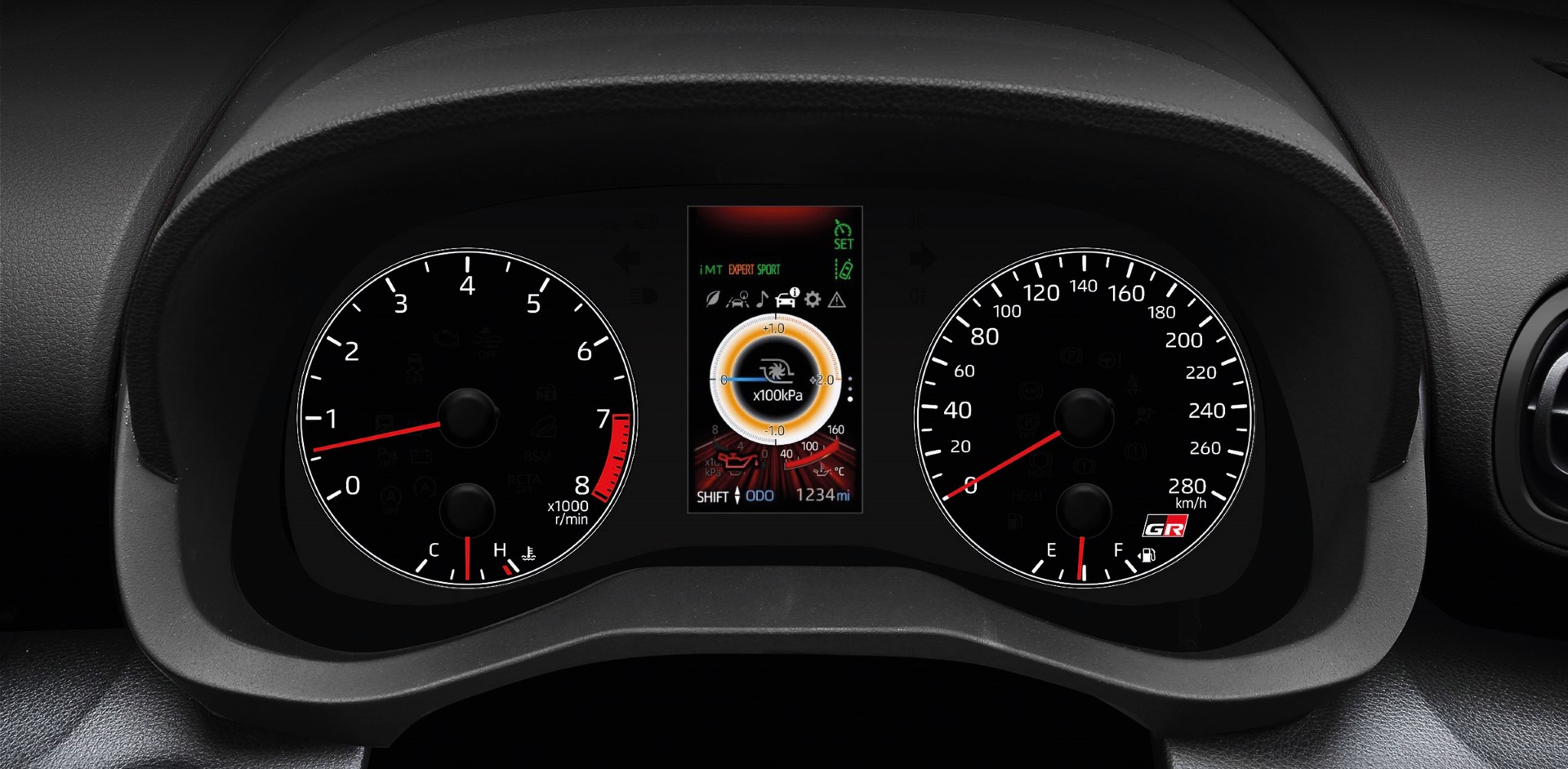 toyota gr yaris speedometer